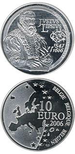 400e sterfdag Justus Lipsius 10 euro België 2006 Proof